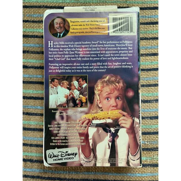 Walt Disney’s Pollyanna 1996 Vintage VHS Tape – Clamshell Case – Pre-Loved - Picture 2 of 8